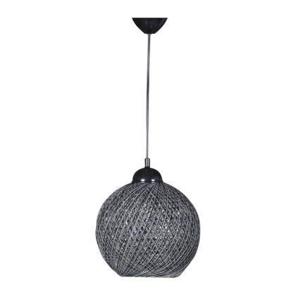 CEILING PENDANT LAMP INDOORS HM7645.02, GREY KNITTED ROPE, 22x18x20