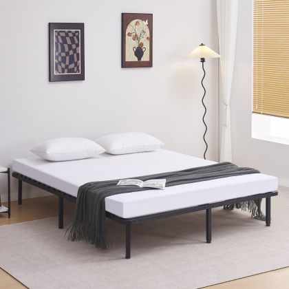 SUBSTRATE BED DOUBLE MARKY HM694.01 METAL IN BLACK FOR MATTRESS 200x160cm.