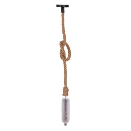 CEILING PENDANT LAMP WITH LIGHT BULB HM11931.02--ROPE 1M LONG AND 2cm THICK-E27 SOCKET