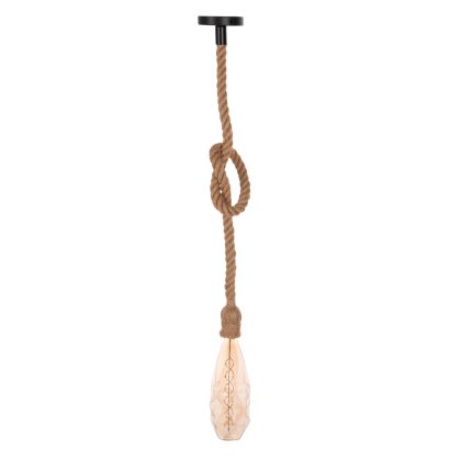 CEILING PENDANT LAMP WITH LIGHT BULB HM11934--ROPE 1M LONG AND 2cm THICK-E27 SOCKET