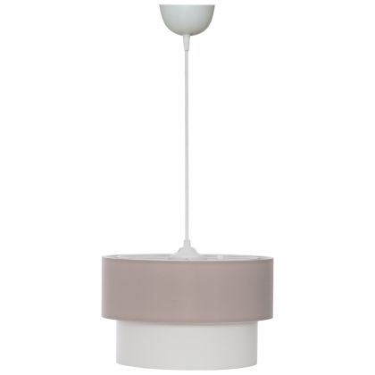 CEILING PENDANT DOUBLE CYLINDER CAP BEIGE-OFF-WHITE Φ30x80Hcm.HM7619.04
