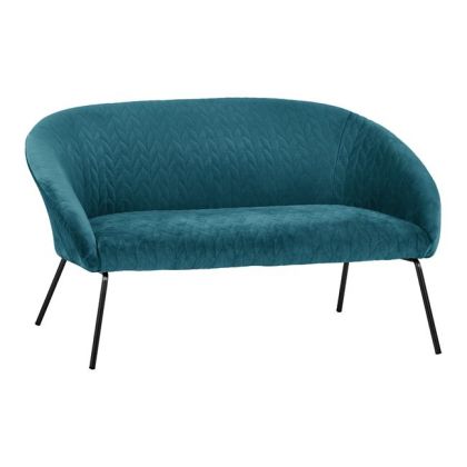 Диван 2 места Kate HM8548.09 Velvet Turquoise с метални крака 142x80x75см