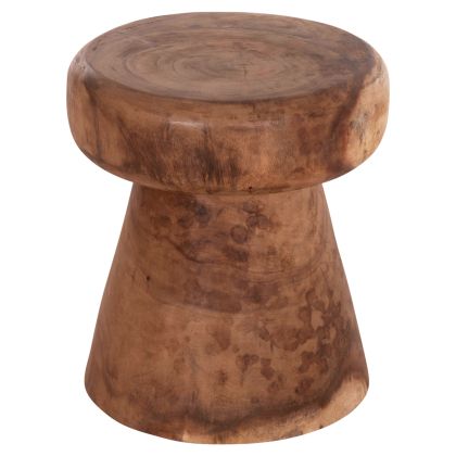 SIDE TABLE ROUND CUPRE HM9793.11 SOLID SUAR WOOD-NATURAL Φ40x45Hcm.