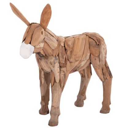 DECORATIVE DONKEY HM4387 RECYCLED TEAK WOOD IN NATURAL COLOR 103x33x99,5Hcm.