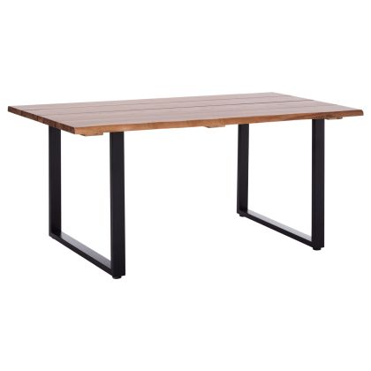 OUTDOOR DINING TABLE FRIGGO HM6297.01 ACACIA WOOD--METAL LEGS 160x80x77Hcm