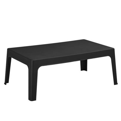 RECTANGULAR COFFEE TABLE SLEEK HM6367.02 POLYPROPYLENE IN BLACK 99x59.5x39.5Hcm.