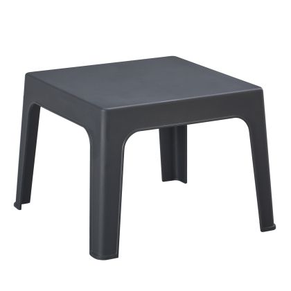 SQUARE COFFEE TABLE SLEEK HM6371.10 POLYPROPYLENE IN DARK GREY 49.5x49.5x40Hcm.