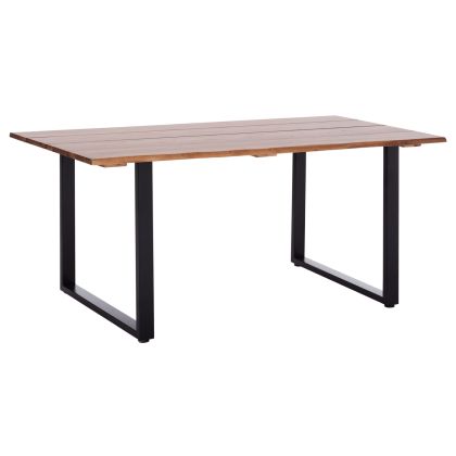 OUTDOOR DINING TABLE FRIGGO HM6297.02 ACACIA WOOD 2.6cm thick--METAL LEGS 160x80x76Hcm