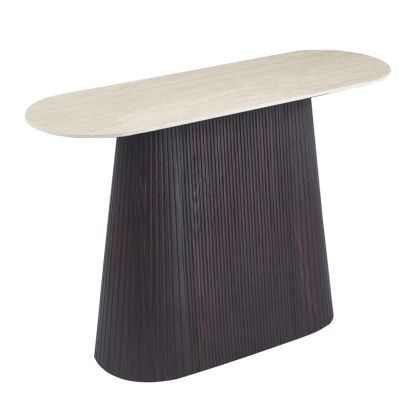 CONSOLE CATER HM18323 CERAMIC TOP WITH TRAVERTINE STONE LOOK--MDF BASE 120x40x77Hcm.