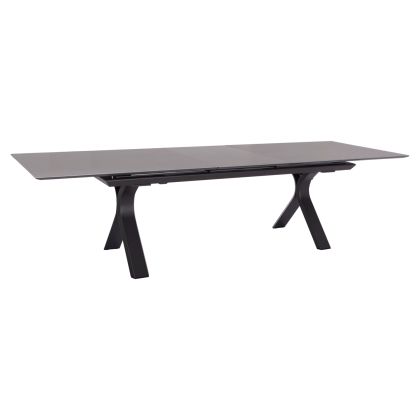 EXPANDABLE ALUMINUM DINING TABLE ANDROMEDA (L) SM6184.02 FRAME & SINTERED STONE TOP IN GREY COLOR 240-300x100x76.5H