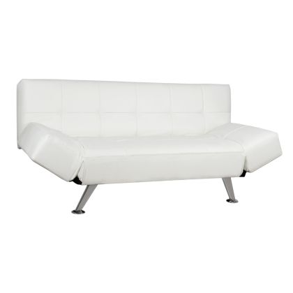 Диван/Легло HM3001.01 Thom със сгъваеми рамена Бял PU 189x93x82 см