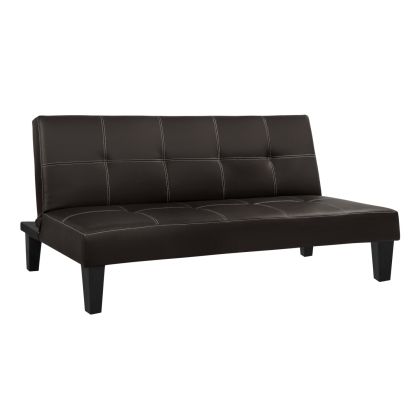 Диван/Легло 3 места HM3002.04 Кафяв PU с детайли 186x90x82