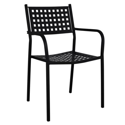 Armchair Metallic HM5031.01 Zeta in black matte 54x51x84Hcm