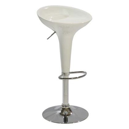 Bar Stool Daisy HM200.02 Gas Lift in white color 44x38x78cm