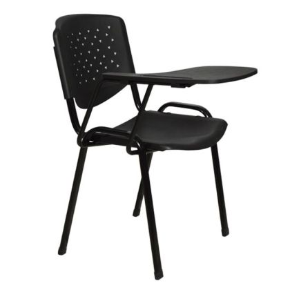 CONFERENCE CHAIR WITH DESK HOMEMARKT PLASTIC ΗΜ1037 POLYCARBONATE AND METAL IN BLACK 52x55x77Hcm