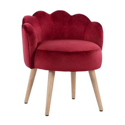 Табуретка с облегалка Elise HM8628.06 Red Velvet 55x52x60см