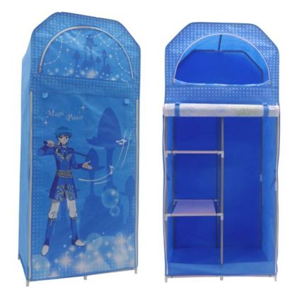 Fabric Wardrobe HM250.05 Blue 70Χ43Χ157