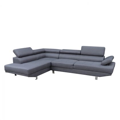 LEFT CORNER SOFA GORO HM3085.10L GREY FABRIC 270x200x87H cm