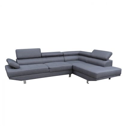 RIGHT CORNER SOFA GORO HM3085.10L GREY FABRIC 270x200x87H cm
