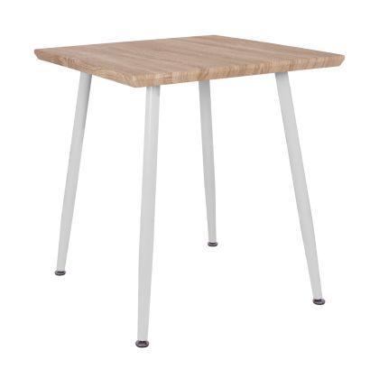 Трапезна маса PALOMA HM8335.02, 70x70x76.5, сонома, бели крака