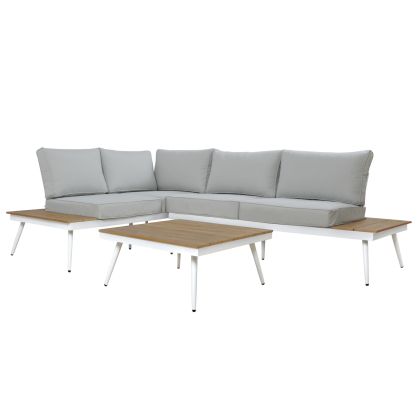 Corner Sofa Aluminum with Table for outdoor spaces HM5126.11
