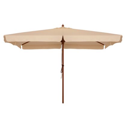 Professional umbrella 4x4m with wooden frame HM6023 Beige