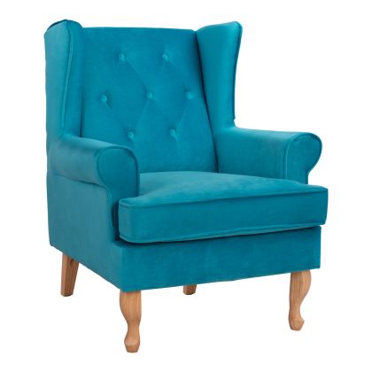 Фотьойл Тюркоазено кадифе BRANDON 81x83x101cm HM3073.18