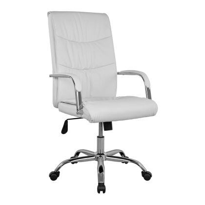 Office Chair Director's White with chromed base Jacob HM1044.12 57x75,5x100 cm
