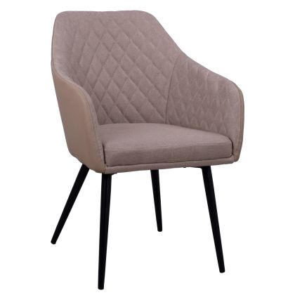 Фотьойл Charles HM8522.07 с дамаска Beige & PU Beige 57x63x83 cm