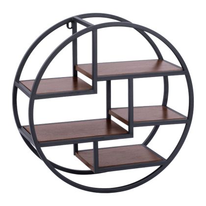 Стенни рафтове Quinn с меламинови основи и метална рамка HM8612 Диаметър 60x24см