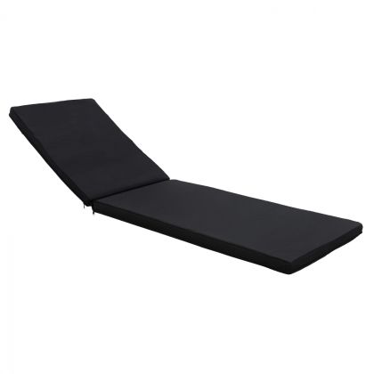 Sunbed Cushion Textline Sifnos Black HM11234.05T 196(117+1+78)x58x6cm
