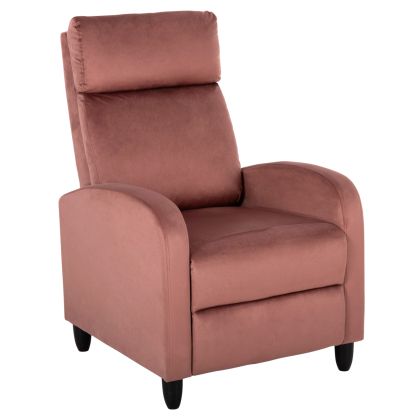 ARMCHAIR RELAX HIBER HM9782.02 DUSTY PINK VELVET 67,5x90x104Hcm.