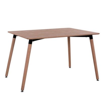 Dining Table HM8697.04, legs BEECH, natural color mdf, 160x90x74,5 cm