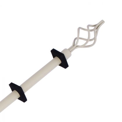 Curtain Rod 110-210cm HM11280.02 folding metallic IVORY Ε-0316