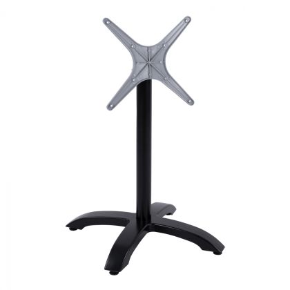 Foldable aluminum base HM469.01 Black matte 66x66x72 with cross 48x48cm