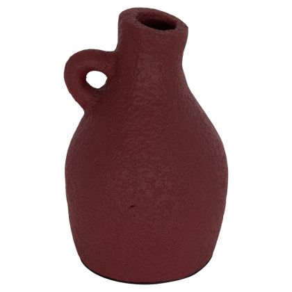 TABLE DECORATIVE VASE DECANT HM4667.06L TERRACOTA IN MAROON RED--Φ14x21Hcm.