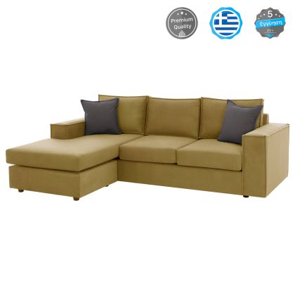 CORNER SOFA MONACO HM3257.09 GOLD INTERCHANGEABLE 240x170x86