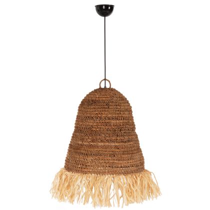 CEILING PENDANT LAMP HM7817 DRIED BANANA TREE FIBERS IN NATURAL COLOR Φ40x62-152Hcm.