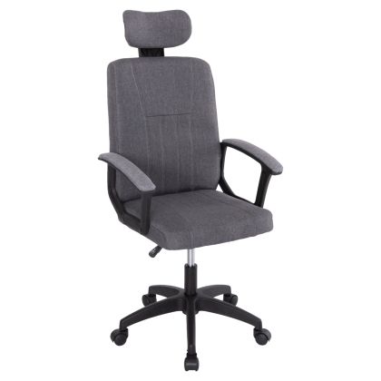 OFFICE CHAIR NIMBLE HM1199.12 GREY FABRIC-BLACK NYLON FRAME AND BASE 59x64x122Hcm.