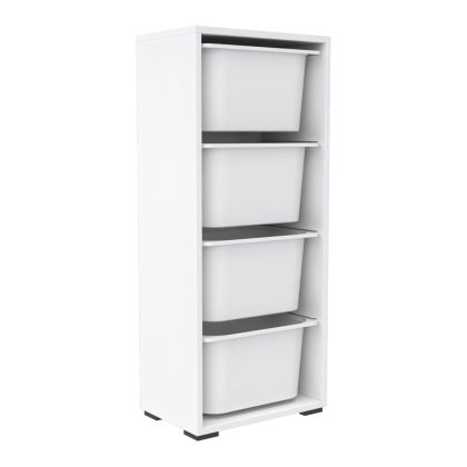 CHEST OF DRAWERS SANI HM18216.01 MELAMINE IN WHITE-4 WHITE P.E. DRAWERS 45,5x30x109Hcm.