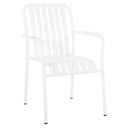 ALUMINUM ARMCHAIR RACHEL HM6088.02 WHITE 63x58x85Hcm.