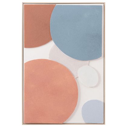 WALL PAINTING 3D FLUO HM4543.02 WITH BEIGE PS FRAME-HANDMADE SHAPES 60x4,5Χ90Hcm.