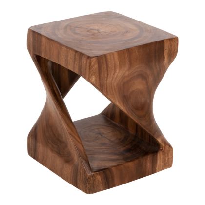 STOOL GEBO HM9754.11 SQUARE--SUAR WOOD IN WALNUT 35x35x46.5Hcm.