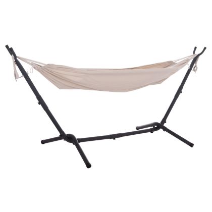 HAMMOCK CRAVE HM6304.02 ANTHRACITE METAL FRAME-BEIGE FABRIC 265x93x105Hcm.