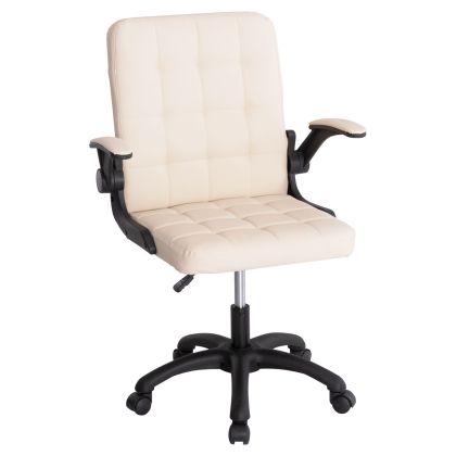 ОФИС СТОЛ PORTIMA HM1197.04 БЕЖОВ PVC-ЧЕРНА НАЙЛОНОВА РАМКА И ОСНОВА 69x53x98Hcm.