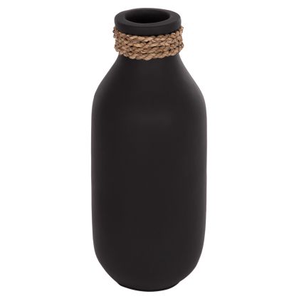 TABLE DECORATIVE VASE CAMMER HM4687.01M TERRACOTA IN BLACK--Φ13x34Hcm.