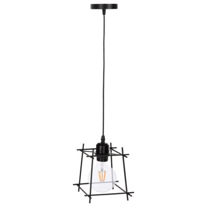 CEILING PENDANT LAMP HM4085 METAL FRAME CAP 17x17x128Hcm.