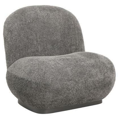 ARMCHAIR BEANY HM9591.01 GREY BOUCLE FABRIC 85x82x77Hcm.