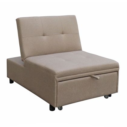 LOUNGE CHAIR-BED LIBRE HM3295.03 BEIGE FABRIC 75x106x89Hcm.
