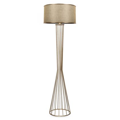 FLOOR STANDING LAMP HM7580.02 GOLDEN PILLAR, GOLDEN BROWN CAP